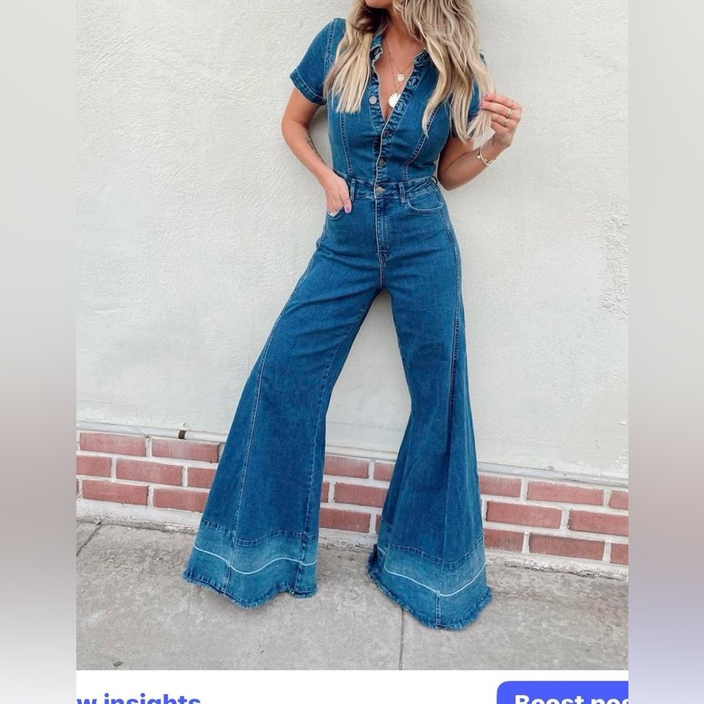 Women's Blue Flared Jeans